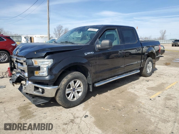 2015 Ford F-150 XLT with VIN 1FTEW1EF3FKF21525, listed as a Copart auction lot 50020835 with 155,727 mi miles and Salvage Title. Bid and sale history available at carsss.com. Image 1.