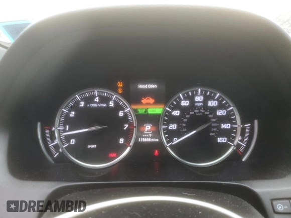 2017 Acura TLX V6 w/Technology Pkg with VIN 19UUB3F50HA000412, listed as a Copart auction lot 47100535 with 115,655 mi miles and Salvage Title. Bid and sale history available at carsss.com. Image 9.