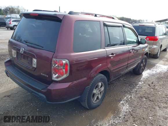 2007 Honda Pilot EX-L with VIN 2HKYF18587H515168, listed as a IAAI auction lot 41950101 with 216,885 mi miles. Bid and sale history available at carsss.com. Image 4.