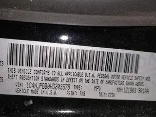 2017 Jeep Patriot Sport with VIN 1C4NJPBB0HD203579, listed as a IAAI auction lot 41475052 with 140,928 mi miles. Bid and sale history available at carsss.com. Image 9.