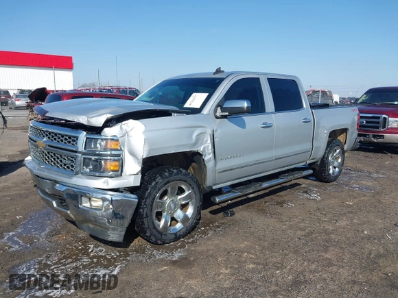 2015 Chevrolet Silverado 1500 LTZ with VIN 3GCUKSEC3FG429454, listed as a IAAI auction lot 41763577 with 134,503 mi miles. Bid and sale history available at carsss.com. Image 2.