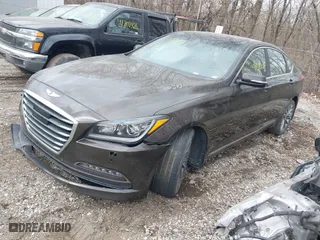 2016 Hyundai Genesis 3.8L with VIN KMHGN4JE9GU110867, listed as a IAAI auction lot 41729504 with 126,247 mi miles. Bid and sale history available at carsss.com. Image 18.
