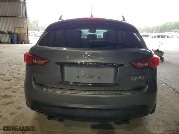 2017 Infiniti QX70 with VIN JN8CS1MU0HM141332, listed as a Copart auction lot 37035124 with 110,791 mi miles and Salvage Title. Bid and sale history available at carsss.com. Image 6.