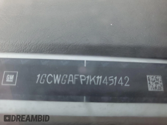 2019 Chevrolet Express Cargo с VIN 1GCWGAFP1K1145142, выставлен на аукционе IAAI как лот 42613499 с пробегом 135 530 миль миль и . История ставок и продаж доступна на DreamBid. Изображение 13.
