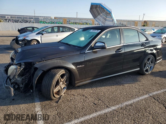 2009 Mercedes-Benz C 63 AMG with VIN WDDGF77X89F245590, listed as a Copart auction lot 75036764 with 243,430 mi miles and Salvage Title. Bid and sale history available at DreamBid. Image 1.