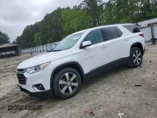2021 Chevrolet Traverse LT with VIN 1GNEVHKWXMJ214024, listed as a Copart auction lot 56917015 with 68,829 mi miles and Salvage title. Bid and sale history available at DreamBid. Image 1.