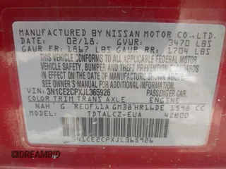 2018 Nissan Note SV с VIN 3N1CE2CPXJL365926, выставлен на аукционе IAAI как лот 42683415 с пробегом 106 554 миль миль и . История ставок и продаж доступна на DreamBid. Изображение 9.