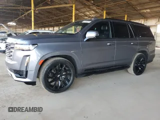 2022 Cadillac Escalade Sport Platinum with VIN 1GYS4GKL0NR320929, listed as a Copart auction lot 55254555 with 28,109 mi miles and Salvage title. Bid and sale history available at DreamBid. Image 1.