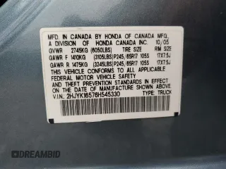 2006 Honda Ridgeline RTL with VIN 2HJYK16576H545330, listed as a Copart auction lot 68220614 with 182,517 mi miles and Clean Title. Bid and sale history available at carsss.com. Image 12.