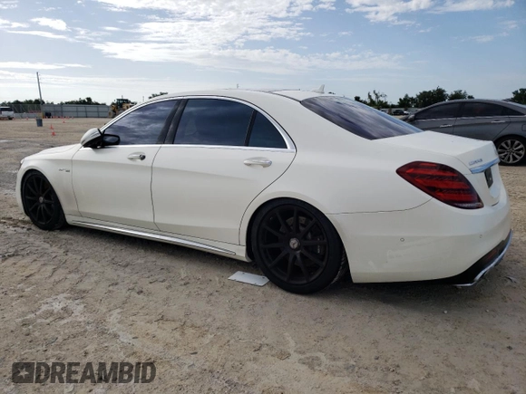 2019 Mercedes-Benz S-Class AMG S 63 with VIN WDDUG8JB2KA491718, listed as a Copart auction lot 68649454 with 34,414 mi miles and Non Repairable. Bid and sale history available at carsss.com. Image 2.