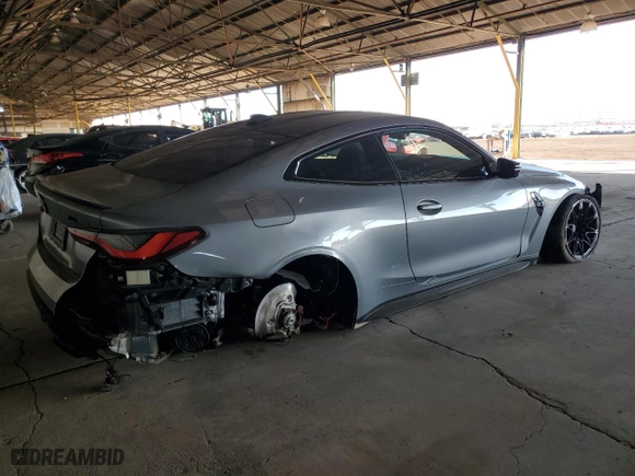 2023 BMW M4 Competition xDrive with VIN WBS43AZ01PCL21192, listed as a Copart auction lot 83487684 with NaN miles and Salvage Title. Bid and sale history available at carsss.com. Image 3.