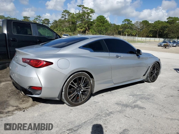2018 Infiniti Q60 Sport with VIN JN1EV7EK8JM343260, listed as a Copart auction lot 77570344 with 74,508 mi miles and Non Repairable. Bid and sale history available at DreamBid. Image 3.