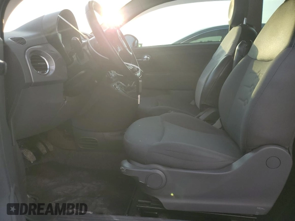 2012 FIAT 500 Pop with VIN 3C3CFFAR5CT384154, listed as a Copart auction lot 58067575 with 98,306 mi miles and Salvage title. Bid and sale history available at DreamBid. Image 7.