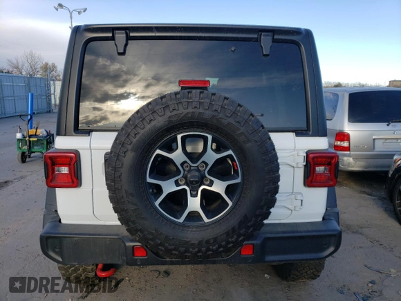2022 Jeep Wrangler Unlimited Rubicon with VIN 1C4HJXFG5NW116733, listed as a Copart auction lot 79630704 with 50,949 mi miles and Non repairable. Bid and sale history available at DreamBid. Image 6.