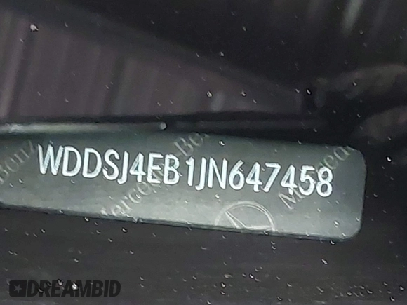 2018 Mercedes-Benz CLA 250 with VIN WDDSJ4EB1JN647458, listed as a IAAI auction lot 42357114 with 86,196 mi miles and . Bid and sale history available at DreamBid. Image 9.