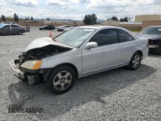 2001 Honda Civic EX with VIN 1HGEM22911L054023, listed as a Copart auction lot 51336125 with 138,629 mi miles and Salvage Title. Bid and sale history available at carsss.com. Image 1.