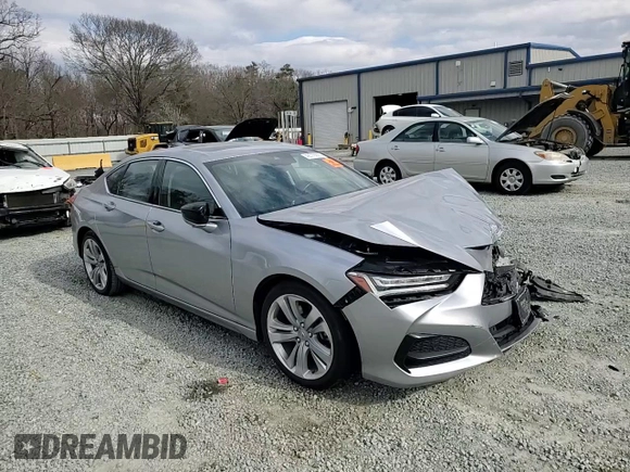 2021 Acura TLX w/Technology Package with VIN 19UUB6F43MA010418, listed as a Copart auction lot 42379255 with 0 mi miles and Salvage Title. Bid and sale history available at carsss.com. Image 11.
