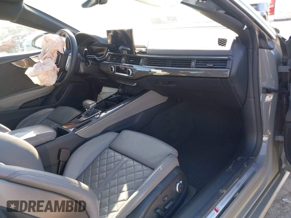 2022 Audi S5 Coupe Premium Plus with VIN WAUP4AF57NA010003, listed as a IAAI auction lot 41579995 with Not Provided miles. Bid and sale history available at carsss.com. Image 5.