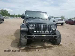 2018 Jeep Wrangler Unlimited Sahara with VIN 1C4HJXEG0JW141101, listed as a Copart auction lot 56573195 with 143,854 mi miles and Salvage title. Bid and sale history available at DreamBid. Image 14.