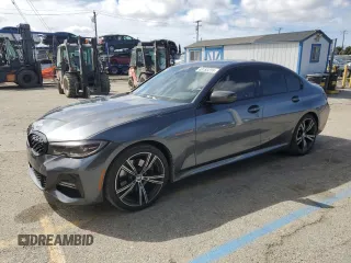 2022 BMW 3 Series 330i xDrive with VIN 3MW5R7J02N8C25100, listed as a Copart auction lot 48193255 with 37,122 mi miles and Salvage Title. Bid and sale history available at carsss.com. Image 1.