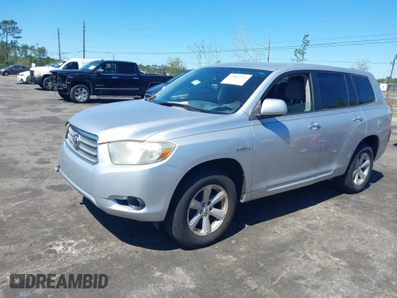 2008 Toyota Highlander Hybrid with VIN JTEEW41A882023721, listed as a IAAI auction lot 41803255 with 183,646 mi miles. Bid and sale history available at carsss.com. Image 2.