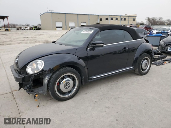 2013 Volkswagen Beetle with VIN 3VW867AT3DM813299, listed as a Copart auction lot 48346325 with 72,611 mi miles and Salvage Title. Bid and sale history available at DreamBid. Image 1.