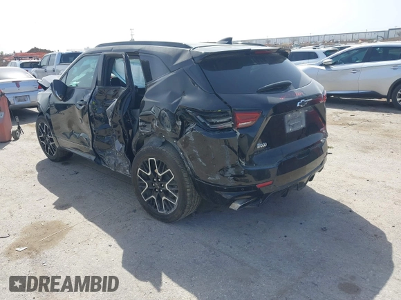 2023 Chevrolet Blazer RS with VIN 3GNKBERS7PS102720, listed as a IAAI auction lot 41753235 with 55,024 mi miles and . Bid and sale history available at DreamBid. Image 3.