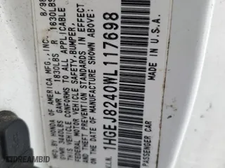 1998 Honda Civic EX with VIN 1HGEJ8240WL117698, listed as a Copart auction lot 43594935 with 295,815 mi miles and Salvage Title. Bid and sale history available at carsss.com. Image 14.