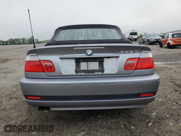 2005 BMW 3 Series 325Ci with VIN WBABW33425PL36431, listed as a Copart auction lot 55774905 with 82,530 mi miles and Salvage title. Bid and sale history available at DreamBid. Image 6.