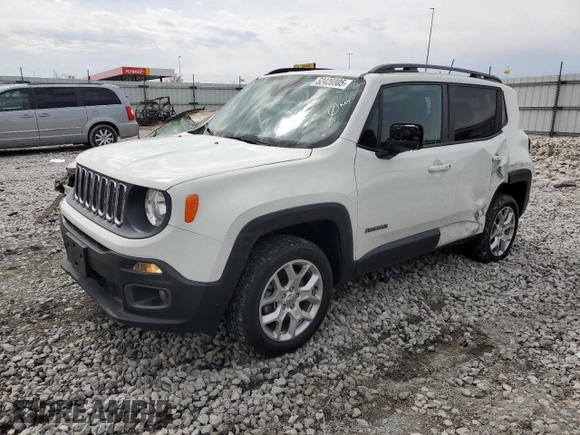 2017 Jeep Renegade Latitude with VIN ZACCJBBB7HPG33623, listed as a Copart auction lot 52420805 with 107,893 mi miles and Salvage title. Bid and sale history available at DreamBid. Image 1.