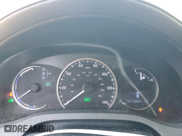 2014 Lexus CT 200h with VIN JTHKD5BHXE2202576, listed as a Copart auction lot 54445035 with 113,318 mi miles and Salvage Title. Bid and sale history available at DreamBid. Image 9.