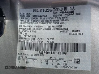 2003 Ford Mustang Standard with VIN 1FAFP40413F312108, listed as a IAAI auction lot 41954137 with 90,415 mi miles. Bid and sale history available at carsss.com. Image 9.