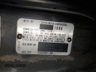 1986 Toyota MR2 z VIN JT2AW15C6G0076546, wystawiony jako Copart lot #73481234 z przebiegiem 148 909 mil mil oraz Szkody całkowita. Historia ofert i sprzedaży dostępna na DreamBid. Obrazek 13.
