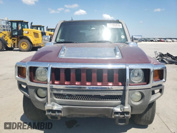 2007 Hummer H3 SUV with VIN 5GTDN13E978198694, listed as a Copart auction lot 72795974 with 216,233 mi miles and Clean Title. Bid and sale history available at carsss.com. Image 5.
