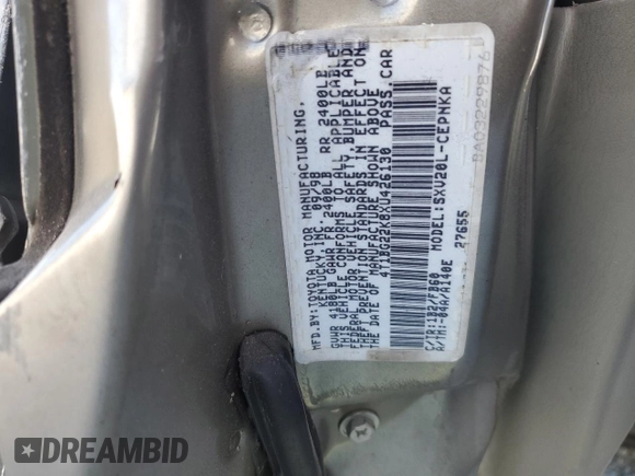 1999 Toyota Camry LE z VIN 4T1BG22K8XU426130, wystawiony jako Copart lot #87368604 z przebiegiem 276 204 mil mil oraz Szkoda całkowita • Salvage title. Historia ofert i sprzedaży dostępna na DreamBid. Obrazek 13.