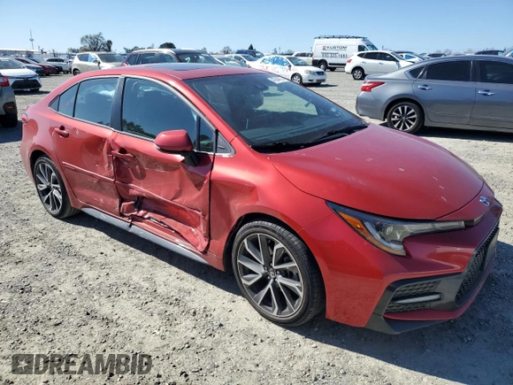 2020 Toyota Corolla XSE with VIN 5YFT4RCE3LP019150, listed as a Copart auction lot 47044725 with 48,456 mi miles and Salvage Title. Bid and sale history available at carsss.com. Image 4.