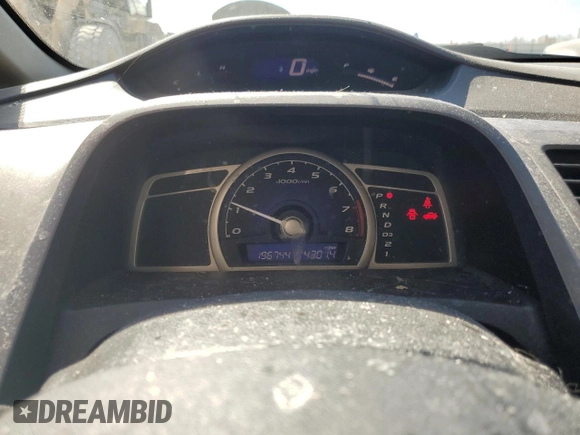 2011 Honda Civic LX with VIN 19XFA1F57BE021163, listed as a Copart auction lot 55912685 with 196,744 mi miles and Non Repairable. Bid and sale history available at DreamBid. Image 9.