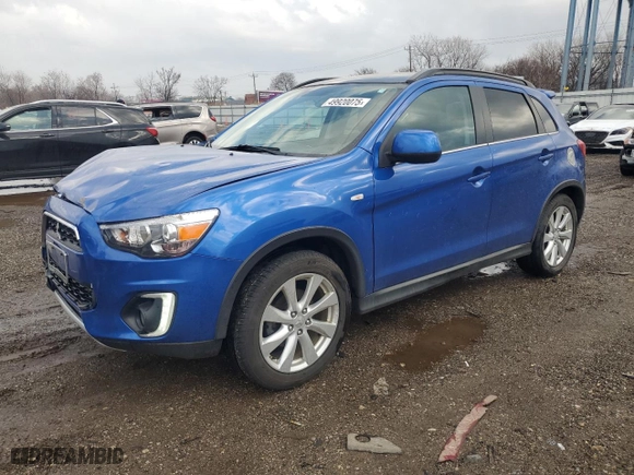 2015 Mitsubishi Outlander Sport SE with VIN 4A4AR4AU8FE021511, listed as a Copart auction lot 49920075 with 64,715 mi miles and Salvage Title. Bid and sale history available at carsss.com. Image 1.