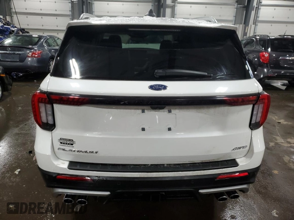 2025 Ford Explorer Platinum with VIN 1FMWK8HC9SGA37071, listed as a Copart auction lot 86131034 with Not provided miles and Salvage title. Bid and sale history available at DreamBid. Image 6.