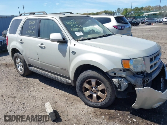 2008 Ford Escape Limited with VIN 1FMCU941X8KE85560, listed as a IAAI auction lot 42166186 with Not provided miles and . Bid and sale history available at DreamBid. Image 1.