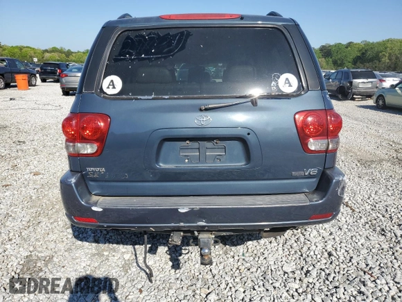 2005 Toyota Sequoia SR5 with VIN 5TDBT44A55S253751, listed as a Copart auction lot 52070225 with 191,245 mi miles and Salvage Title. Bid and sale history available at DreamBid. Image 6.