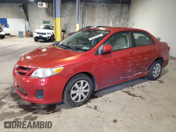 2011 Toyota Corolla L with VIN JTDBU4EE3B9125842, listed as a Copart auction lot 52858335 with 134,422 mi miles and Salvage Title. Bid and sale history available at carsss.com. Image 1.