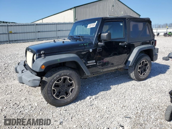 2014 Jeep Wrangler Sport with VIN 1C4AJWAG5EL192554, listed as a Copart auction lot 52501535 with 117,038 mi miles and Salvage Title. Bid and sale history available at carsss.com. Image 1.