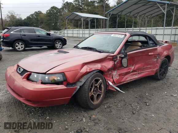 2001 Ford Mustang GT Deluxe with VIN 1FAFP45X31F105218, listed as a Copart auction lot 88575125 with 179,730 mi miles and Non Repairable. Bid and sale history available at carsss.com. Image 1.