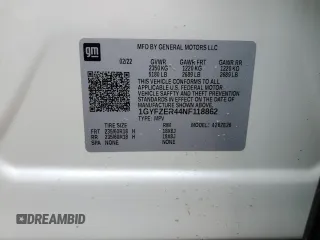 2022 Cadillac XT4 FWD Sport with VIN 1GYFZER44NF118862, listed as a Copart auction lot 44442625 with 14,983 mi miles and Non Repairable. Bid and sale history available at carsss.com. Image 14.