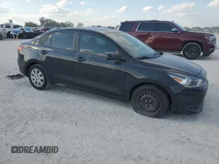 2021 Kia Rio LX with VIN 3KPA24AD7ME417409, listed as a Copart auction lot 47613345 with 100,196 mi miles and Salvage Title. Bid and sale history available at DreamBid. Image 4.