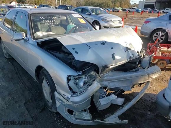 2000 Lexus LS 400 with VIN JT8BH28F6Y0173389, listed as a Copart auction lot 42768585 with 143,535 mi miles and Salvage Title. Bid and sale history available at carsss.com. Image 10.
