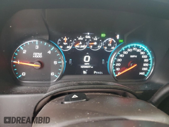2018 GMC Yukon Denali with VIN 1GKS1CKJ5JR152838, listed as a Copart auction lot 44698935 with 123,807 mi miles and Salvage Title. Bid and sale history available at carsss.com. Image 9.