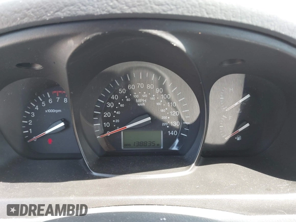 2008 Kia Spectra SX with VIN KNAFE121385520079, listed as a IAAI auction lot 42029299 with 138,835 mi miles. Bid and sale history available at carsss.com. Image 7.