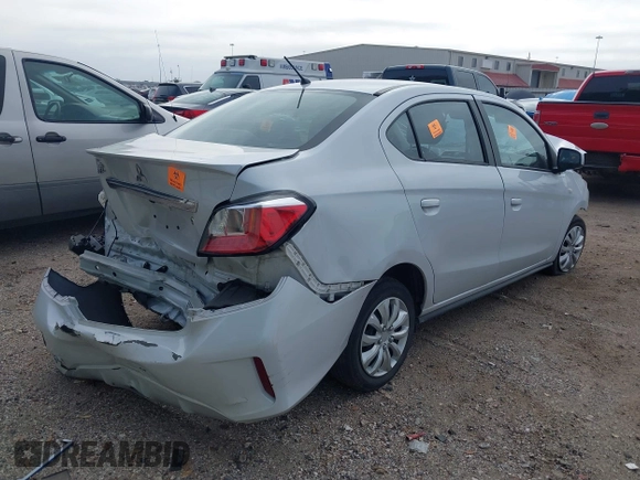 2022 Mitsubishi Mirage ES with VIN ML32FUFJXNHF05539, listed as a IAAI auction lot 41545670 with Not provided miles and . Bid and sale history available at DreamBid. Image 4.